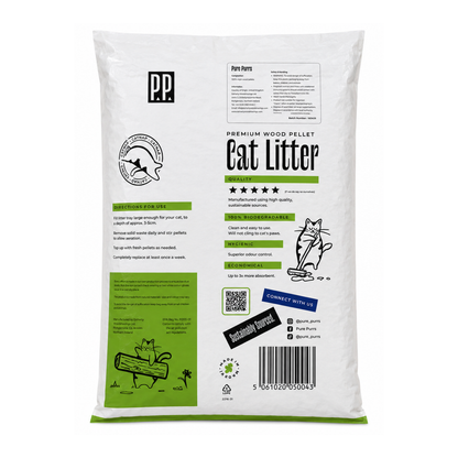 Pure Purrs - Wood Pellet Cat Litter 30L (Free Collection from Antrim)