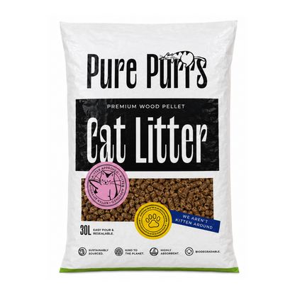 Pure Purrs - Wood Pellet Cat Litter 30L (Free Collection from Antrim)