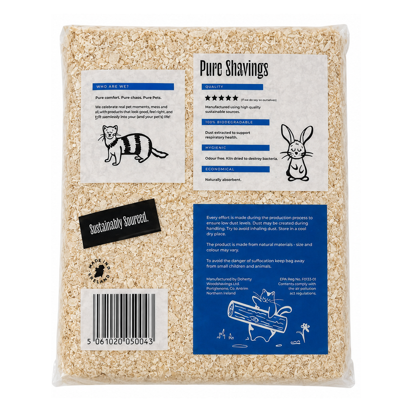 Pure Shavings - Small Pet Wood Shavings